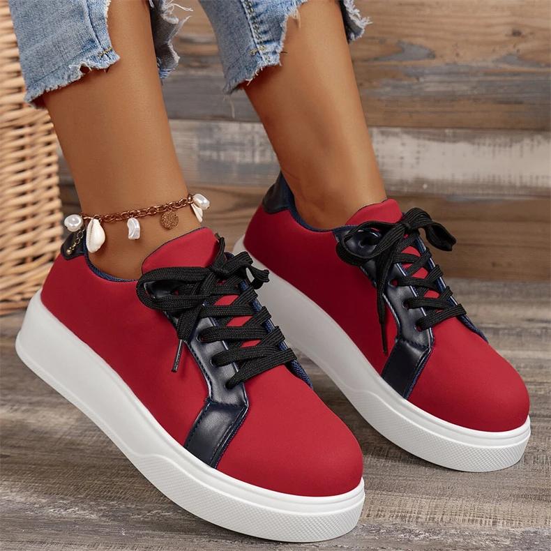 Damen vulkanisierte Lederschuhe, lässige Ballerinas mit SCHNÜRSENKELN, Walking-Tennisbälle, weiß, brandneues Design Sneakers Damen 43 von Joom DACH