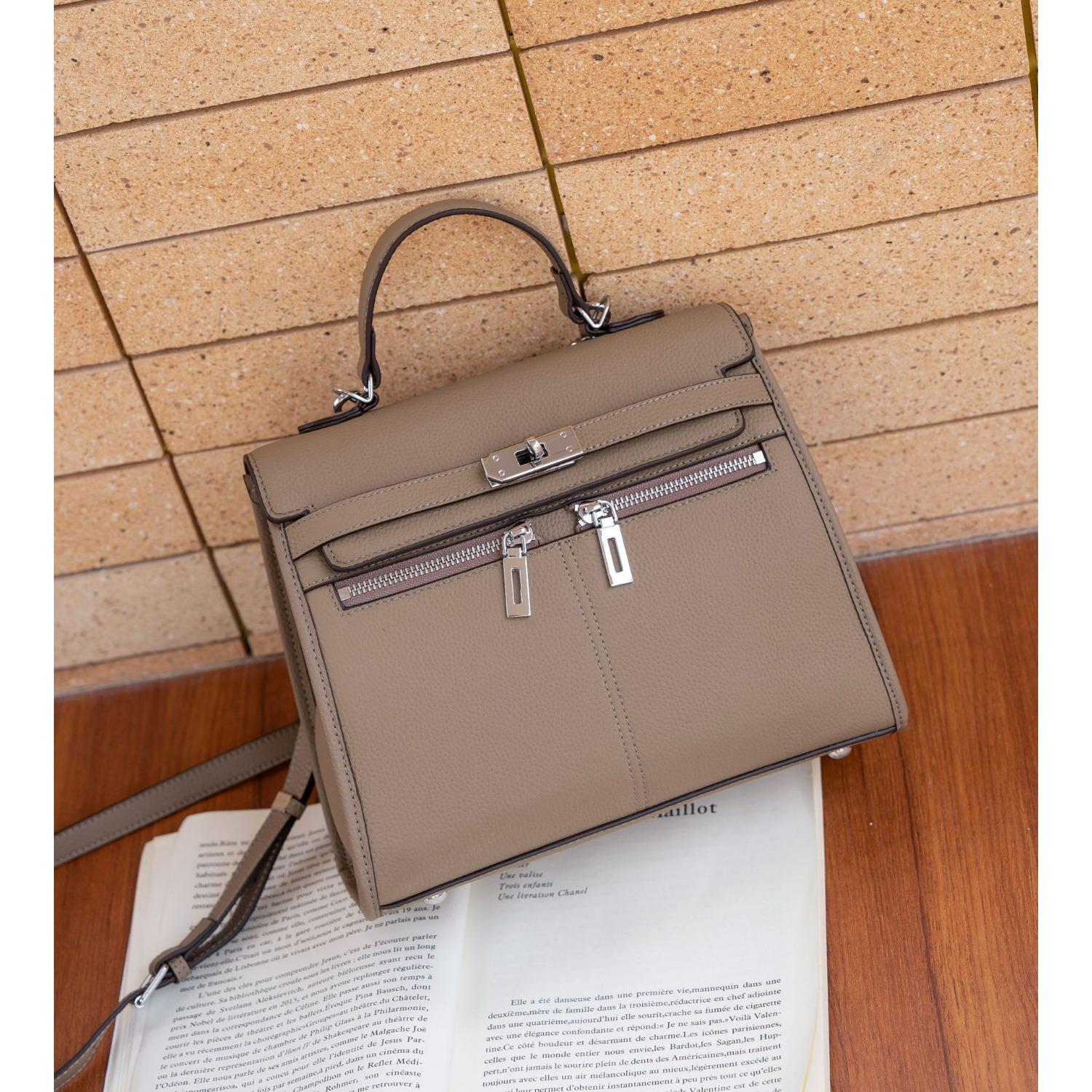 Damenhandtasche aus Rindsleder, Umhängetasche für Damen, Modische Mehrfachtaschen, Praktische Lokomotiv-Vierkanttasche mit großem Fassungsvermögen von Joom DACH