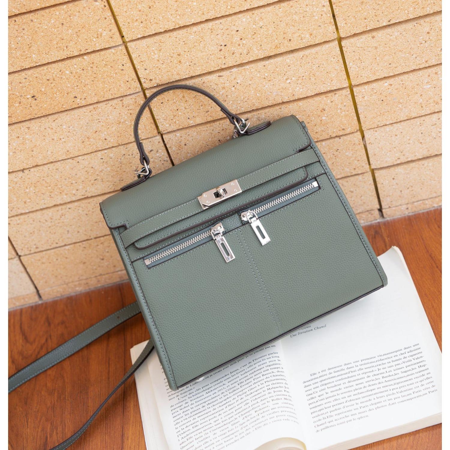 Damenhandtasche aus Rindsleder, Umhängetasche für Damen, Modische Mehrfachtaschen, Praktische Lokomotiv-Vierkanttasche mit großem Fassungsvermögen von Joom DACH