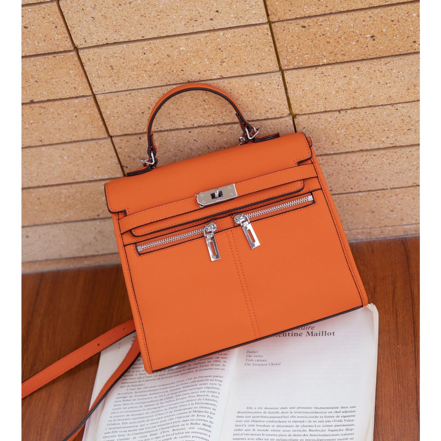 Damenhandtasche aus Rindsleder, Umhängetasche für Damen, Modische Mehrfachtaschen, Praktische Lokomotiv-Vierkanttasche mit großem Fassungsvermögen von Joom DACH