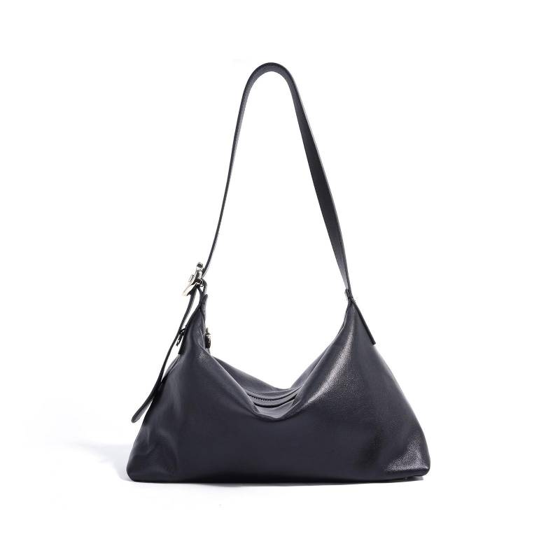 Damenhandtasche aus Rindsleder Schultertasche Umhängetasche Große Kapazität Pendlertasche Damen schwarz von Joom DACH