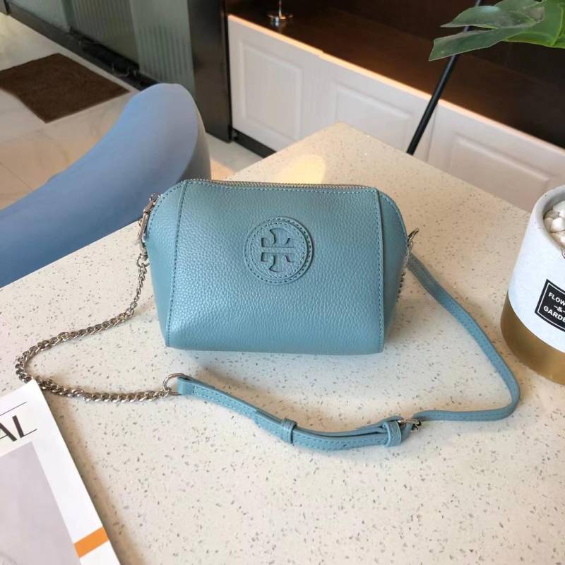 Damenhandtasche aus Rindsleder mit Schultergurt, großes Fassungsvermögen, Messenger-Bag, Damenmode, einfache Einkaufstasche, praktisch, weiche Lederschale hellblaue von Joom DACH