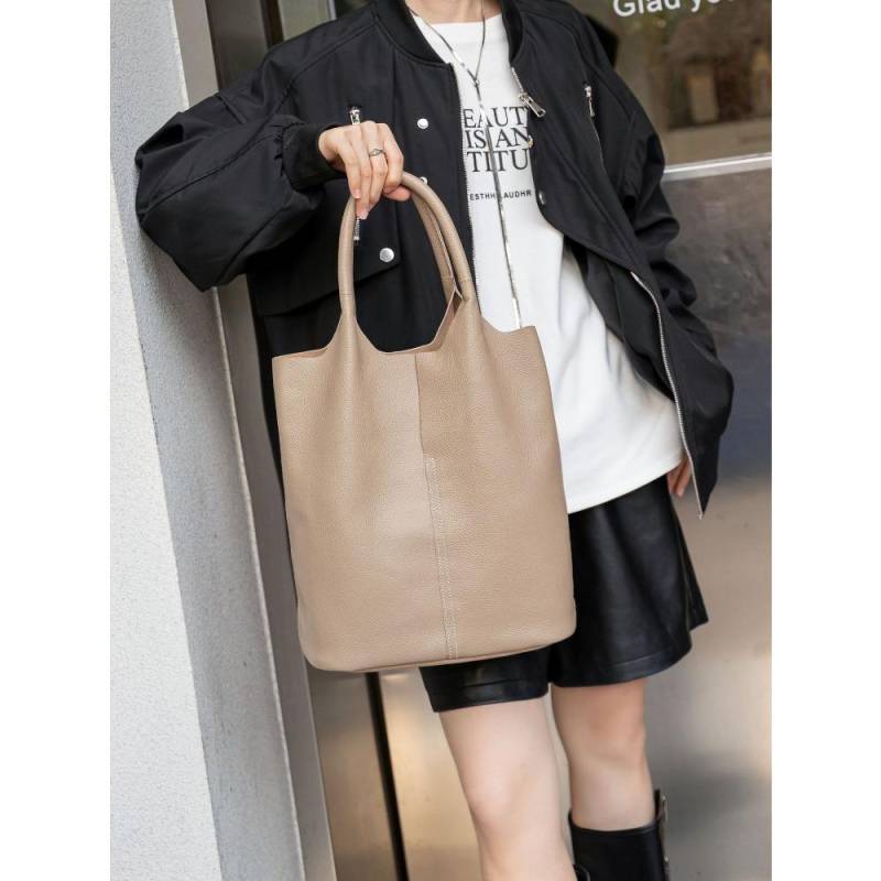 Damenhandtaschen aus Rindsleder, Damen-Umhängetaschen, Modische praktische Premium-Bucket-Bags mit mehreren Fächern und großem Fassungsvermögen von Joom DACH