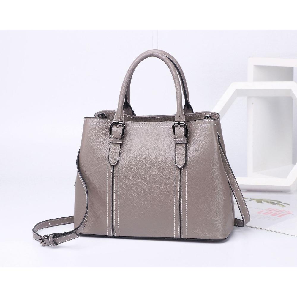 Damenhandtaschen aus Rindsleder, Handtaschen, Umhängetaschen für Damen, große Handtaschen, multifunktionale Pendler-Einkaufstaschen mit großem Fassungsvermögen graue von Joom DACH