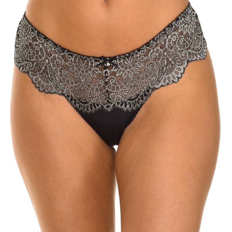 W0AQB Damen Mikrofaser-Slip mit Spitzendetails M schwarz von Joom DACH