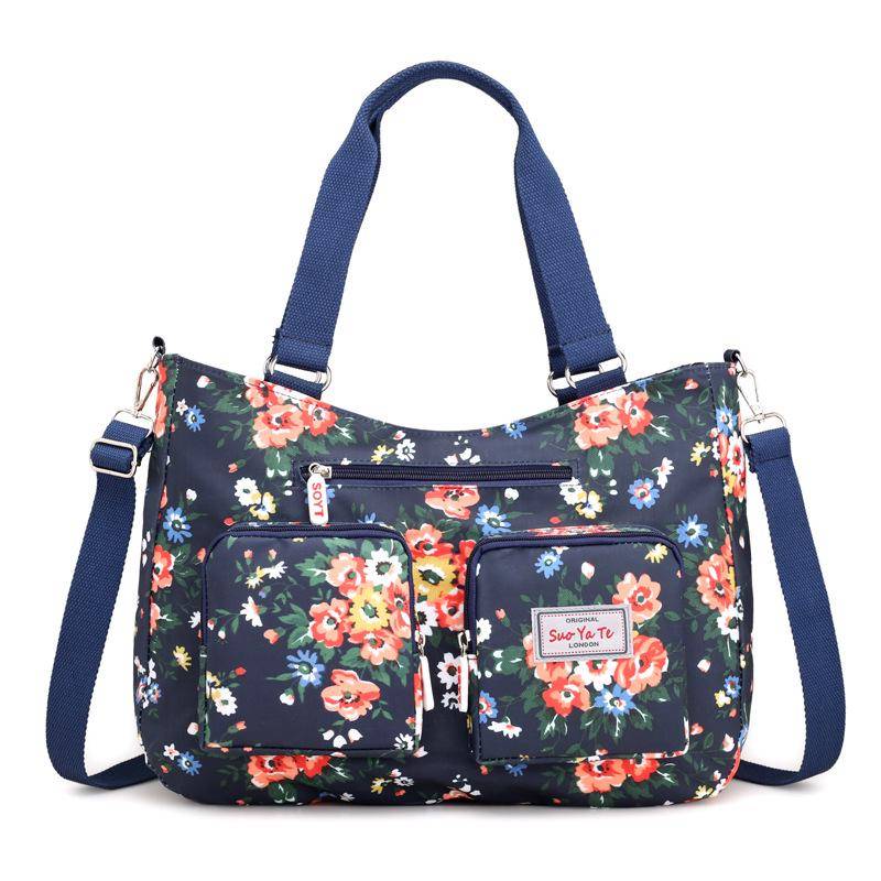 Damenmode Floral Stoff Tasche Single-Schulter Messenger Bag Diagonal Freizeit Tasche Reise Big Bag One size von Joom DACH
