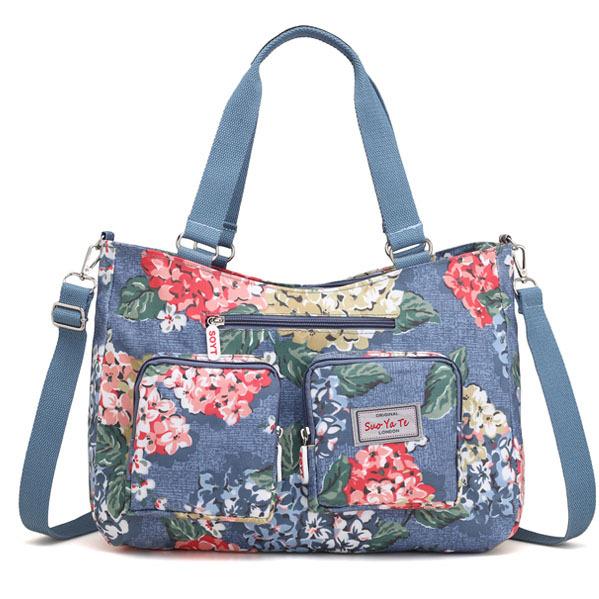 Damenmode Floral Stoff Tasche Single-Schulter Messenger Bag Diagonal Freizeit Tasche Reise Big Bag One size von Joom DACH