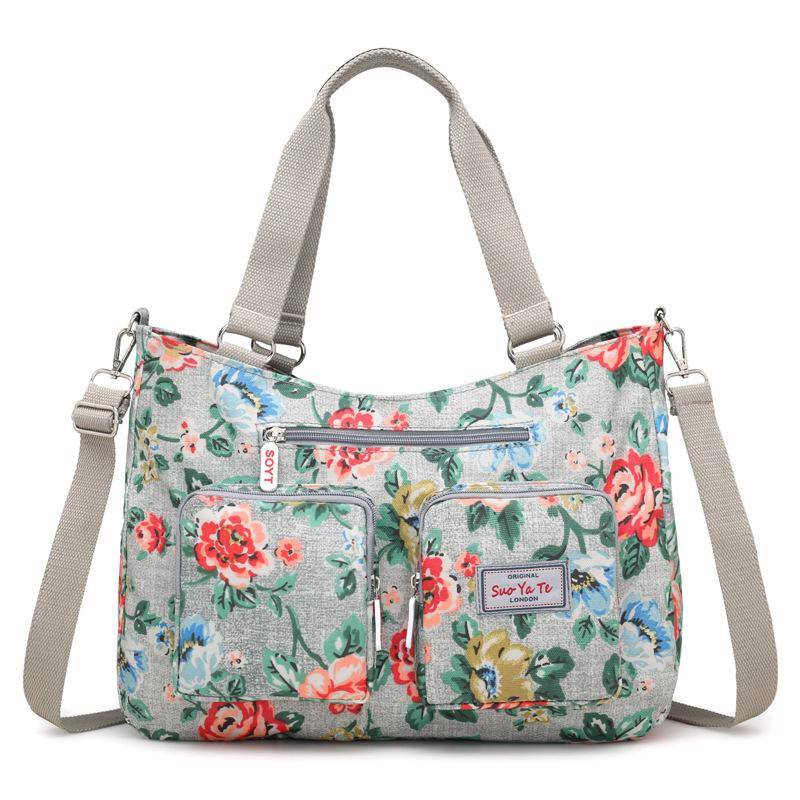 Damenmode Floral Stoff Tasche Single-Schulter Messenger Bag Diagonal Freizeit Tasche Reise Big Bag One size von Joom DACH