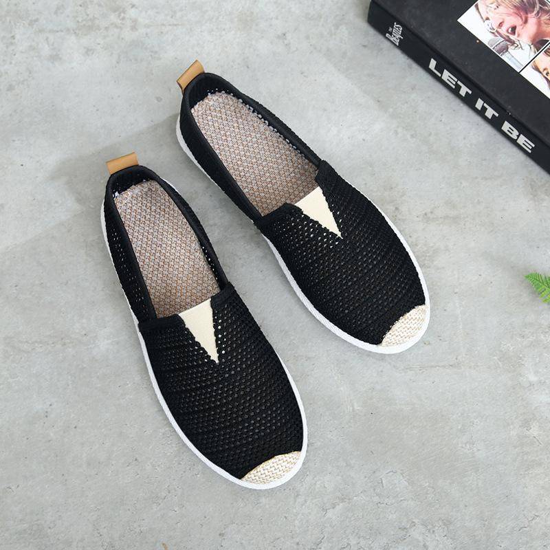 Damenmode Frühling Sommer Casual Flache Schuhe Round Toe Loafers Schuhe Fischer Bootsschuhe Damen Faule Hanfseil Weben Schuhe 35 von Joom DACH