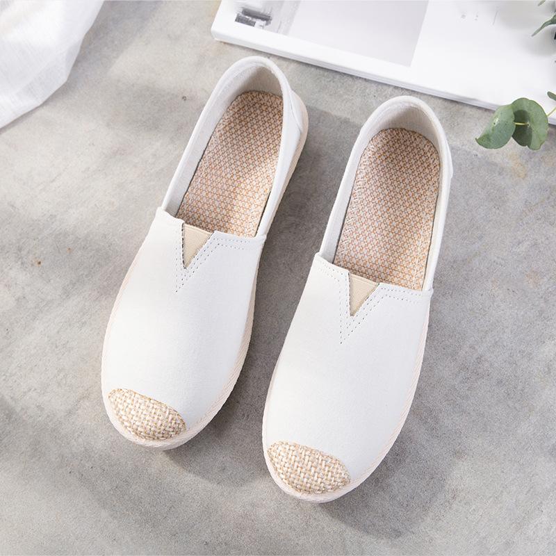 Damenmode Frühling Sommer Casual Flache Schuhe Round Toe Loafers Schuhe Fischer Bootsschuhe Damen Faule Hanfseil Weben Schuhe 36 von Joom DACH