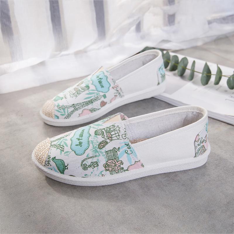 Damenmode Frühling Sommer Casual Flache Schuhe Round Toe Loafers Schuhe Fischer Bootsschuhe Damen Faule Hanfseil Weben Schuhe 36 von Joom DACH