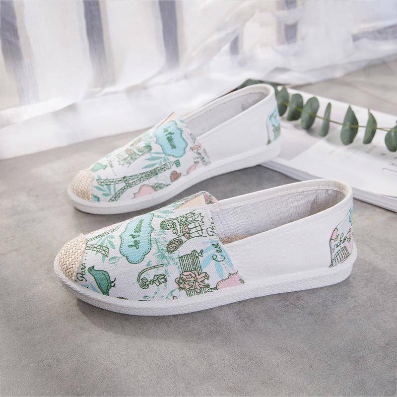 Damenmode Frühling Sommer Casual Flache Schuhe Round Toe Loafers Schuhe Fischer Bootsschuhe Damen Faule Hanfseil Weben Schuhe 36 von Joom DACH