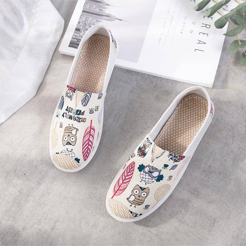 Damenmode Frühling Sommer Casual Flache Schuhe Round Toe Loafers Schuhe Fischer Bootsschuhe Damen Faule Hanfseil Weben Schuhe 38 von Joom DACH