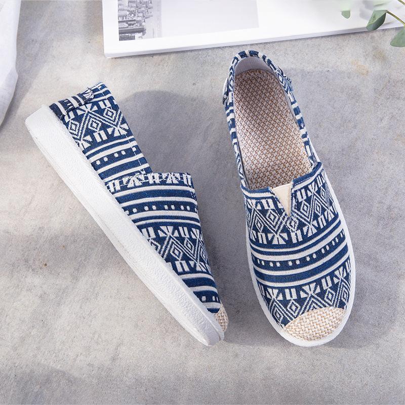 Damenmode Frühling Sommer Casual Flache Schuhe Round Toe Loafers Schuhe Fischer Bootsschuhe Damen Faule Hanfseil Weben Schuhe 38 von Joom DACH