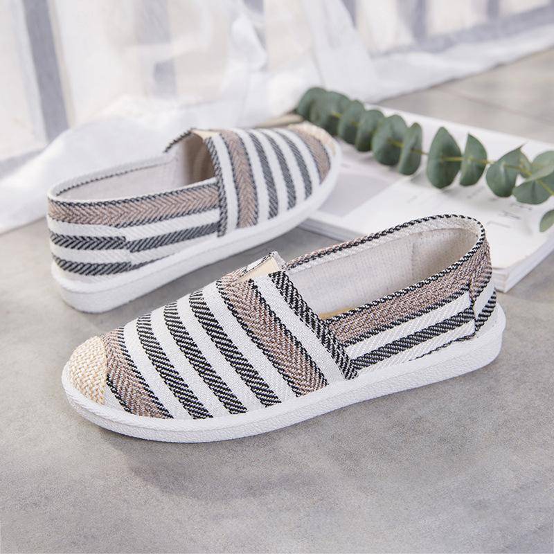 Damenmode Frühling Sommer Casual Flache Schuhe Round Toe Loafers Schuhe Fischer Bootsschuhe Damen Faule Hanfseil Weben Schuhe 40 von Joom DACH