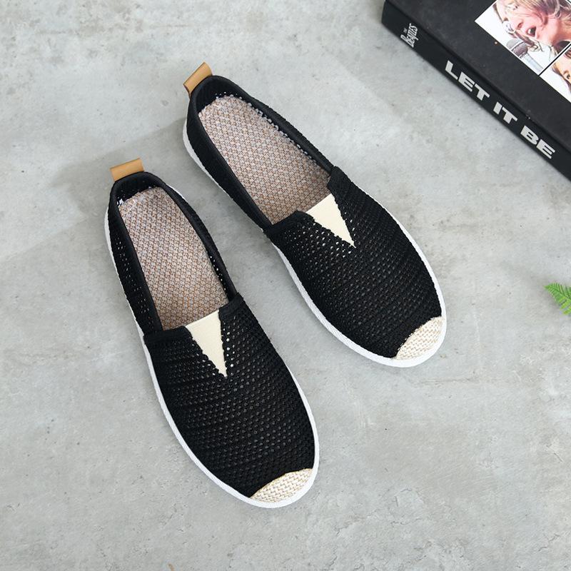 Damenmode Frühling Sommer Casual Flache Schuhe Round Toe Loafers Schuhe Fischer Bootsschuhe Damen Faule Hanfseil Weben Schuhe 40 von Joom DACH