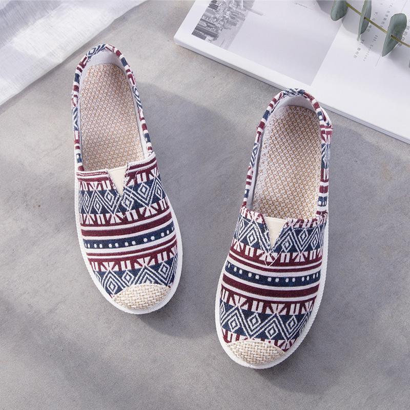Damenmode Frühling Sommer Casual Flache Schuhe Round Toe Loafers Schuhe Fischer Bootsschuhe Damen Faule Hanfseil Weben Schuhe 40 von Joom DACH