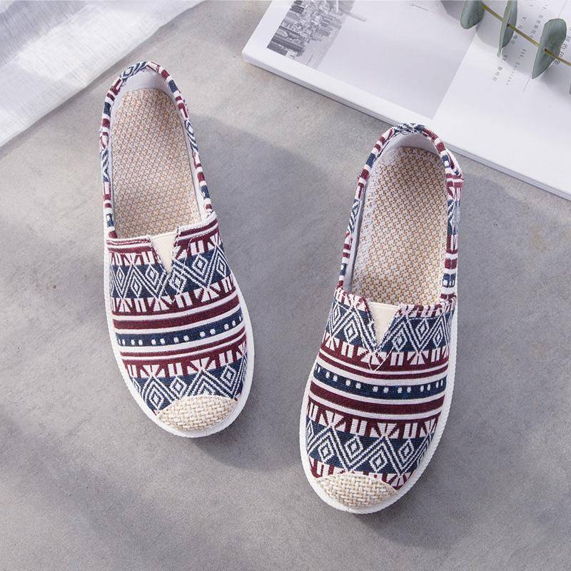 Damenmode Frühling Sommer Casual Flache Schuhe Round Toe Loafers Schuhe Fischer Bootsschuhe Damen Faule Hanfseil Weben Schuhe 40 von Joom DACH