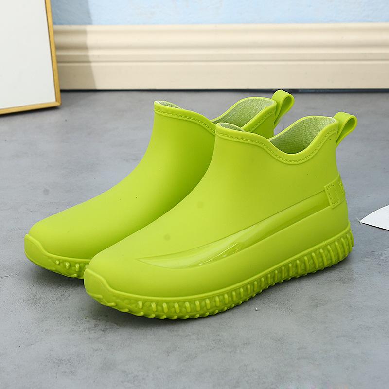 Damenmode Kurze Regenstiefel Herren Vier Jahreszeiten Arbeitsschuhe Verschleißfeste Gummischuhe Angelschuhe Wasserdichte Schuhe 37 grasgrüne von Joom DACH