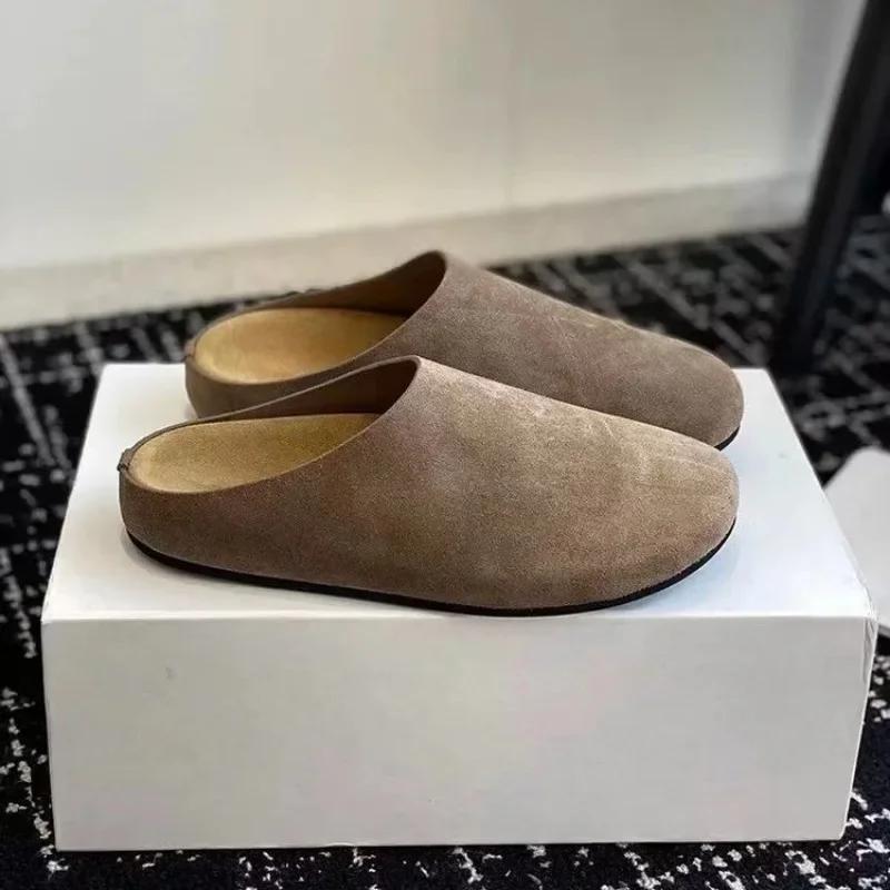 Damenschuhe im Angebot Neue Slingbacks Damen Hausschuhe Frühling Geschlossene Zehenpartie Wildleder Solide Outdoor Casual Bequeme Hausschuhe in Übergröße 40 kamelfarben von Joom DACH