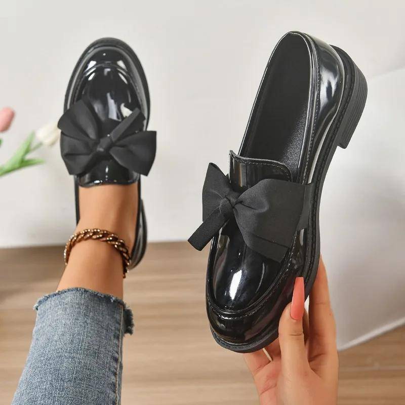 Damenschuhe im Sale Übergröße Damen High Heels Klassiker Büro Karriere Pumps Damen Schleife Runde Zehenpartie Slipper Damenschuhe 40 schwarz von Joom DACH