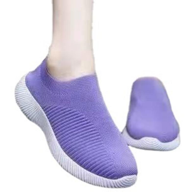 Damenschuhe in Übergröße Sommer Atmungsaktiv Lässige Sportschuhe Einschlupf Leichtgewicht Fliegengewebte Schuhe Damen 41 violett von Joom DACH