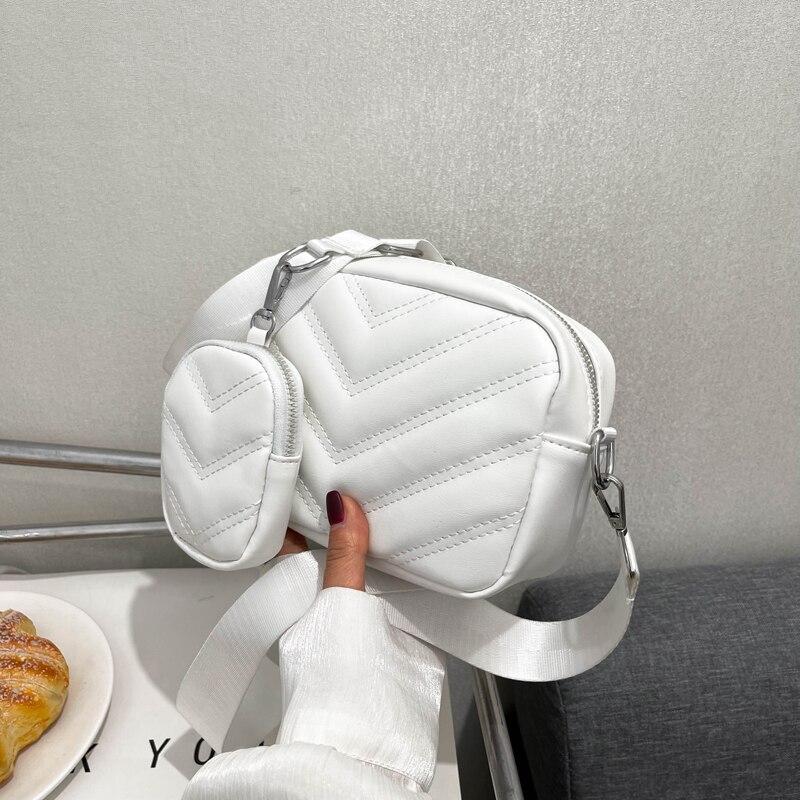 Damentasche Einfache Stickerei Einzelne Schultertasche Mode Umhängetasche PU Weiche Ledertextur Retro Mittelalterliche Mama-Tasche von Joom DACH