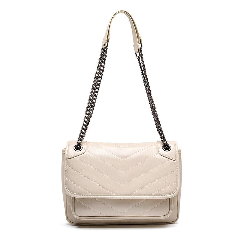 Damentasche Vorhaut Frühling/Sommer Große Kapazität Einzelne Schulter Crossbody Messenger Bag Trend Welle Tasche weiß von Joom DACH