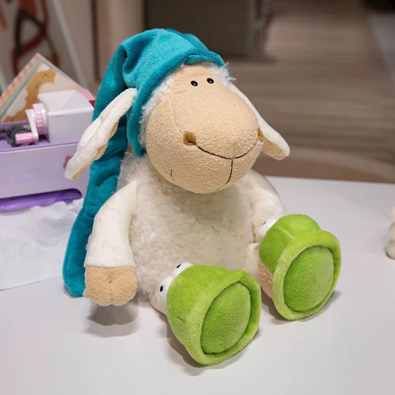Das süße schläfrige Schaf und das Wolfstier im Schafspelz, Plüschtier, Familien-Stoffpuppe, ist ein Geburtstagsgeschenk 25cm von Joom DACH