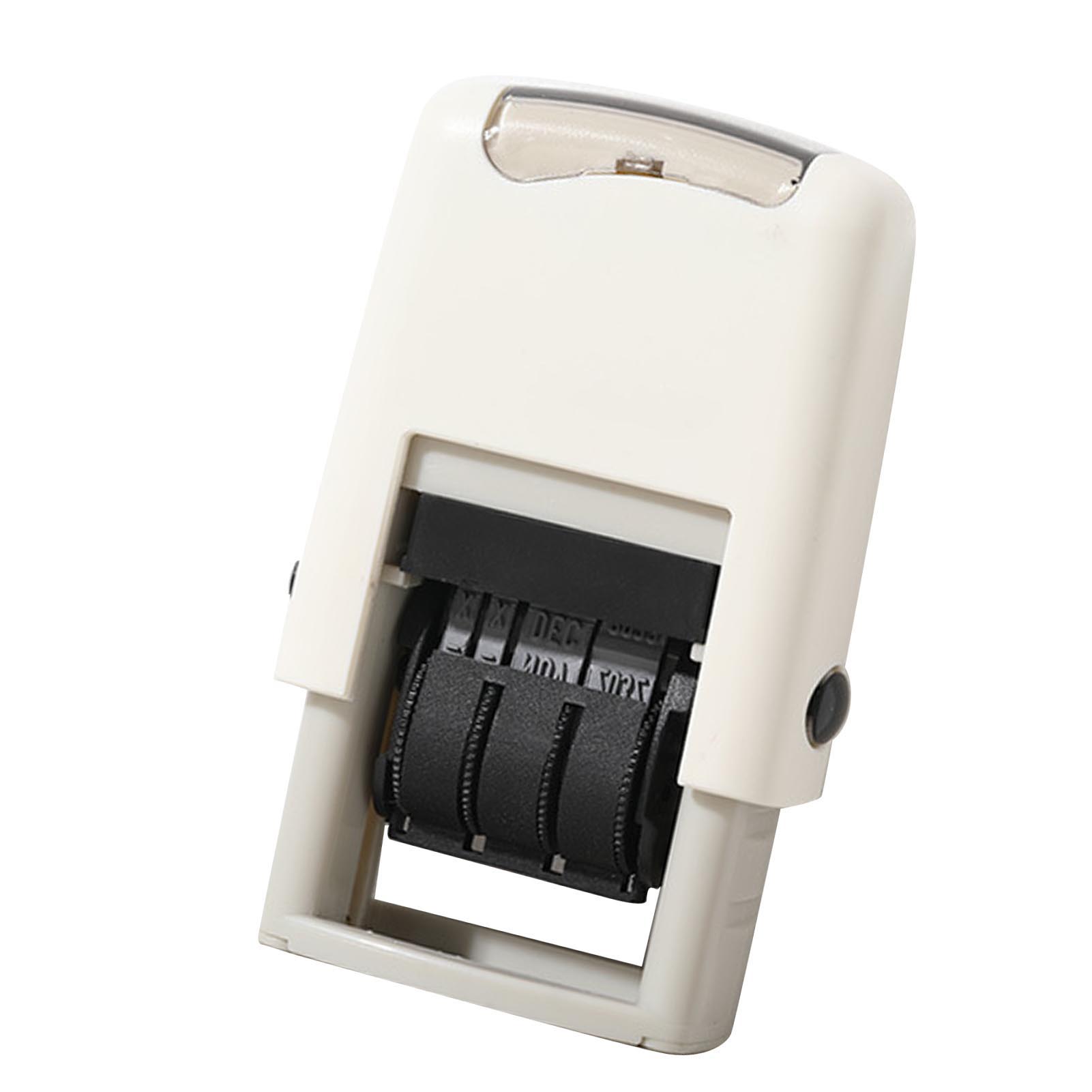 Datumsstempel 25x2,8mm Englisch Datum Klarer Abdruck Schnelltrocknend Einstellbar Selbstfärbender Stempel Schwarz von Joom DACH