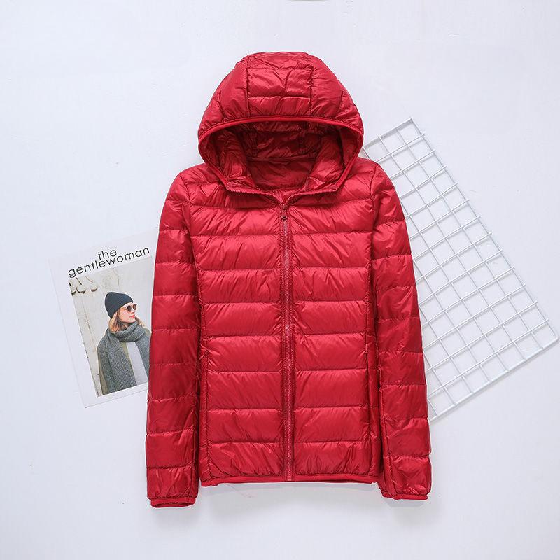 Daunenjacke Damen 2024 Neue Kurze Dünn Dick Warm Schlank Temperament Weiße Entendaunen Mode Kurzmantel 8XL von Joom DACH