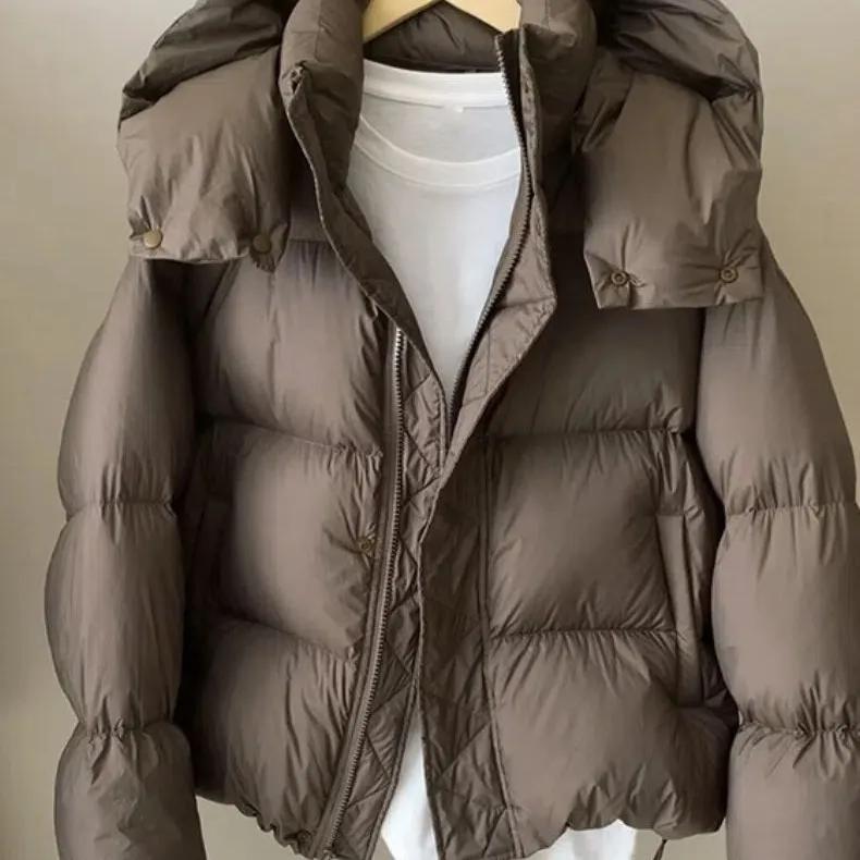 Daunenjacke Damen Kurz Kapuze Dick Gefütterte Jacke Brotjacke Locker Winter Gefütterte Jacke XS kaffeebraun Daunenjacke Damen Kurz Kapuze Dick Gefütterte Jacke Brotjacke Locker Winter Gefütterte Jacke XS kaffeebraun von Joom DACH