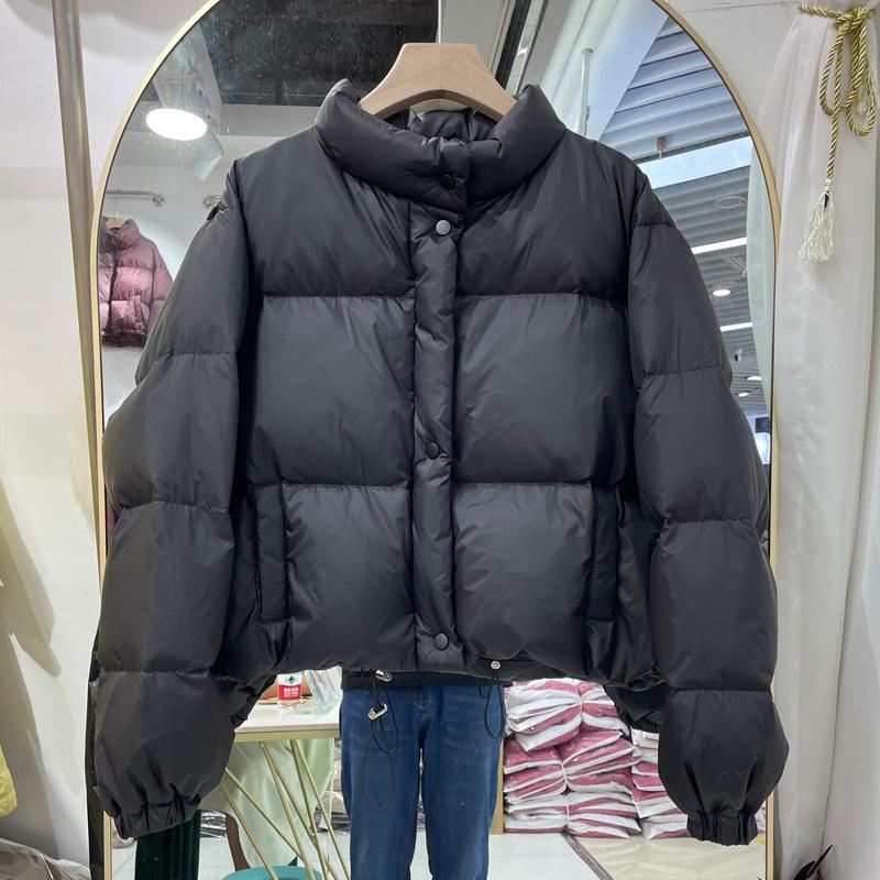 Daunenjacke Damen Kurze Koreanische Version Winter Neue Lose Stehkragen Verdickte Brotjacke M von Joom DACH