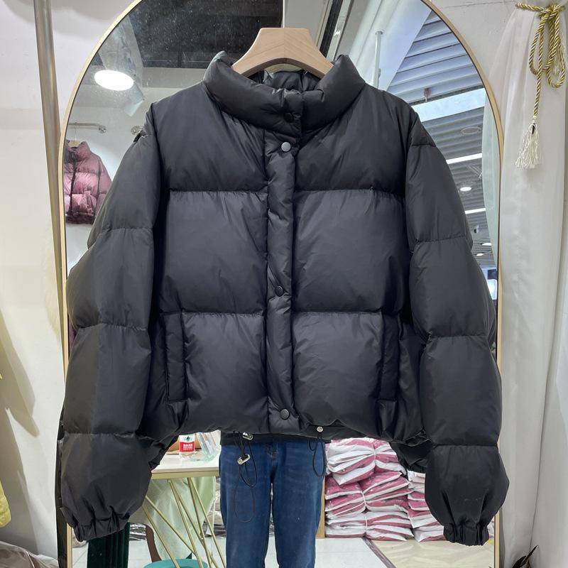 Daunenjacke Damen Kurze Koreanische Version Winter Neue Lose Stehkragen Verdickte Brotjacke M von Joom DACH
