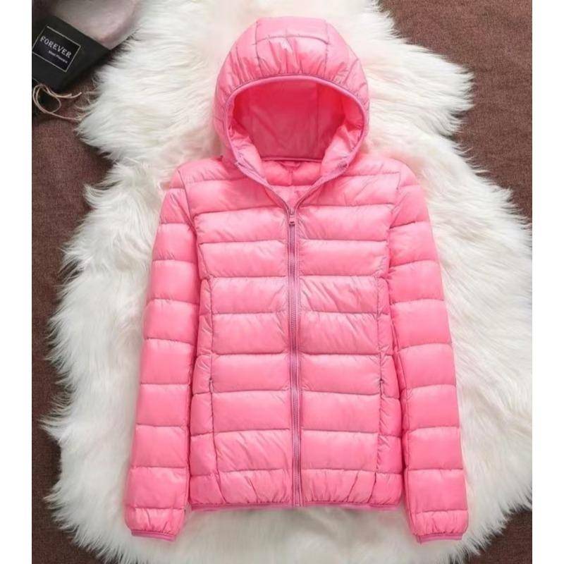 Daunenjacke Damen Mantel Herbst Winter Jacken für warme Steppparka Damen und leichte Damen Ultraleichte Kapuze XL rosa von Joom DACH