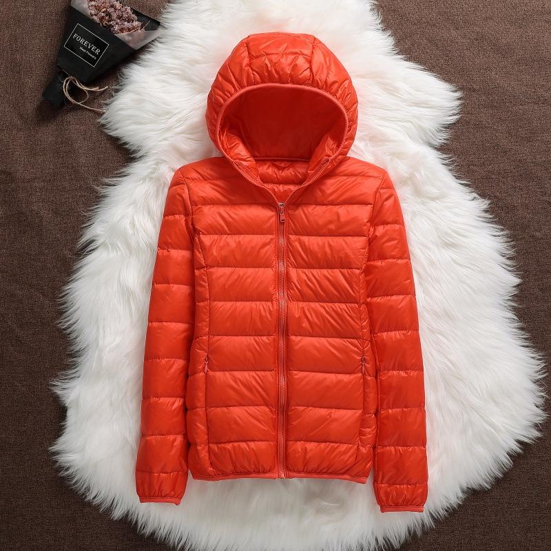 Daunenjacke Damen Mantel Herbst Winter Jacken für warme Steppparka Damen und leichte Damen Ultraleichte Kapuze XXXXL orange von Joom DACH