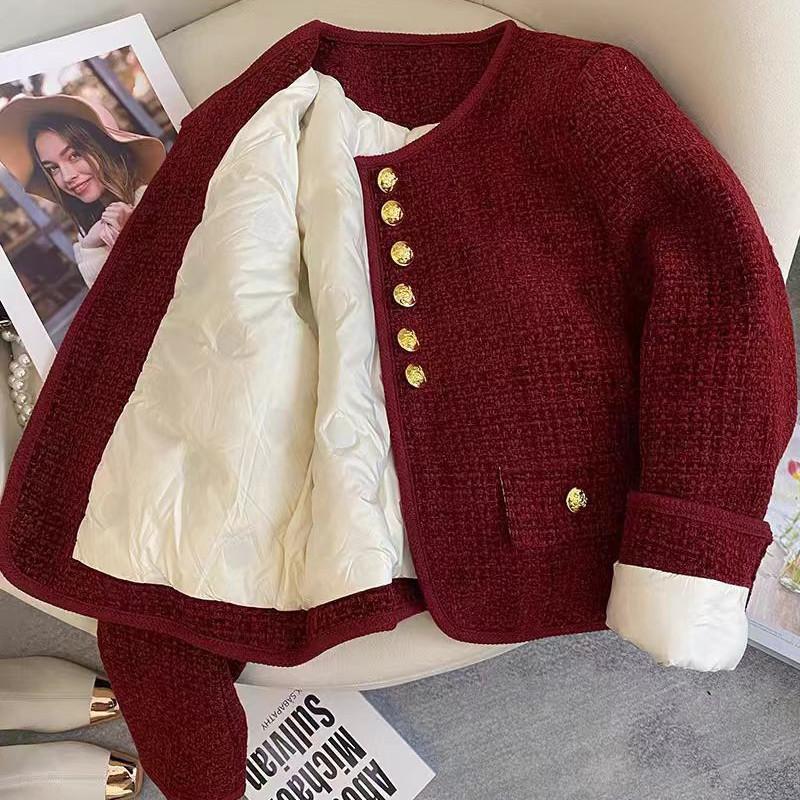 Daunenjacke Herbst und Winter Neue Xiaoxiangfeng Jacke Damen Kurze 2XL von Joom DACH