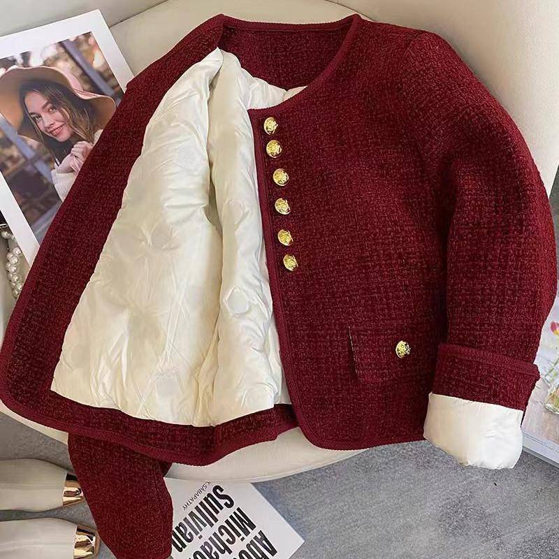 Daunenjacke Herbst und Winter Neue Xiaoxiangfeng Jacke Damen Kurze 2XL von Joom DACH