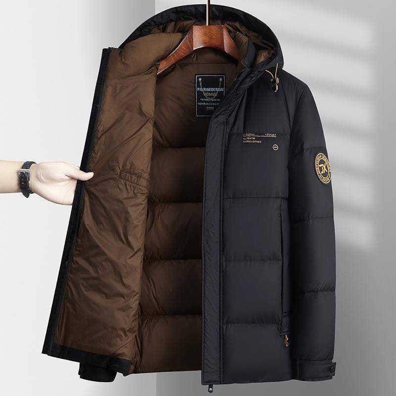 Daunenjacke Herren Brotmantel Winter Neue lässige verdickte warme Daunenjacke Herrenbekleidung 4XL von Joom DACH