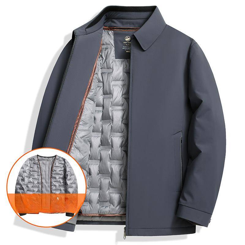 Daunenjacke Herren Herbst und Winter Neue Take-off Gänsedaunenfutter Daunenjacke Gänsedaunenjacke 4XL von Joom DACH