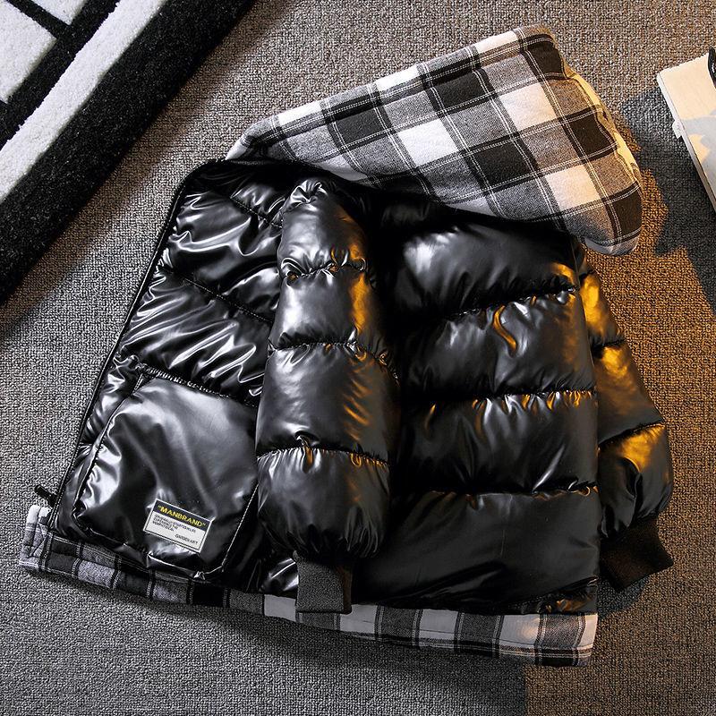 Daunenjacke für Jungen für Herbst und Winter, Oberbekleidung, karierter wasserdichter Kapuzenmantel für Jungen, Kinderkleidung 160cm schwarz Daunenjacke für Jungen für Herbst und Winter, Oberbekleidung, karierter wasserdichter Kapuzenmantel für Jungen, Kinderkleidung 160cm schwarz von Joom DACH