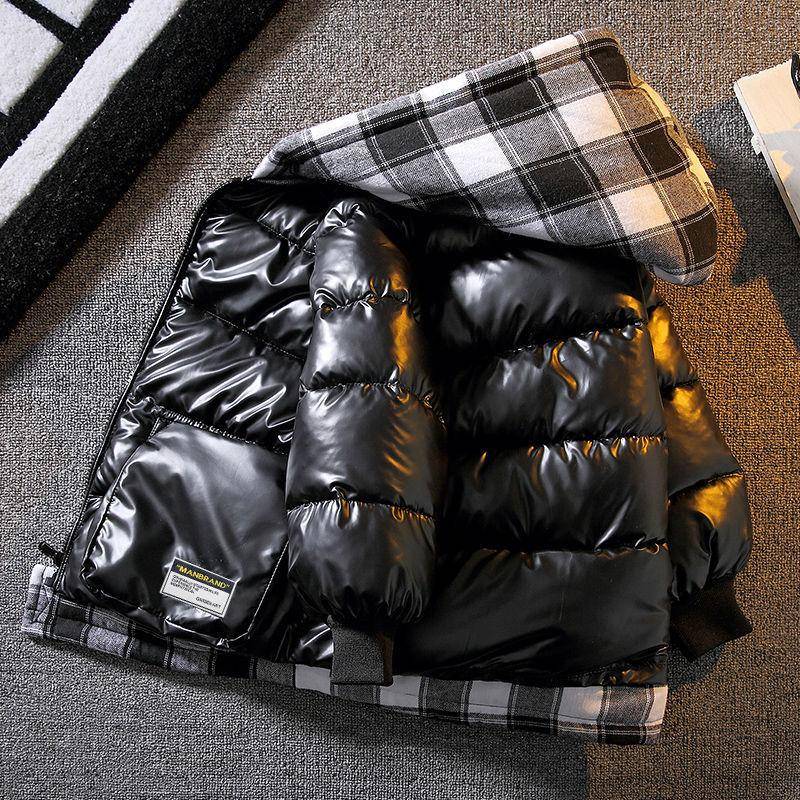 Daunenjacke für Jungen für Herbst und Winter, Oberbekleidung, karierter wasserdichter Kapuzenmantel für Jungen, Kinderkleidung 160cm schwarz Daunenjacke für Jungen für Herbst und Winter, Oberbekleidung, karierter wasserdichter Kapuzenmantel für Jungen, Kinderkleidung 160cm schwarz von Joom DACH