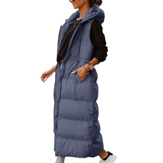 Daunenmantel, ärmellos, kältebeständig, einfarbig, Herbst-Winter-Damen-Daunenmanteljacke für den Außenbereich 2XL blau Daunenmantel, ärmellos, kältebeständig, einfarbig, Herbst-Winter-Damen-Daunenmanteljacke für den Außenbereich 2XL blau von Joom DACH