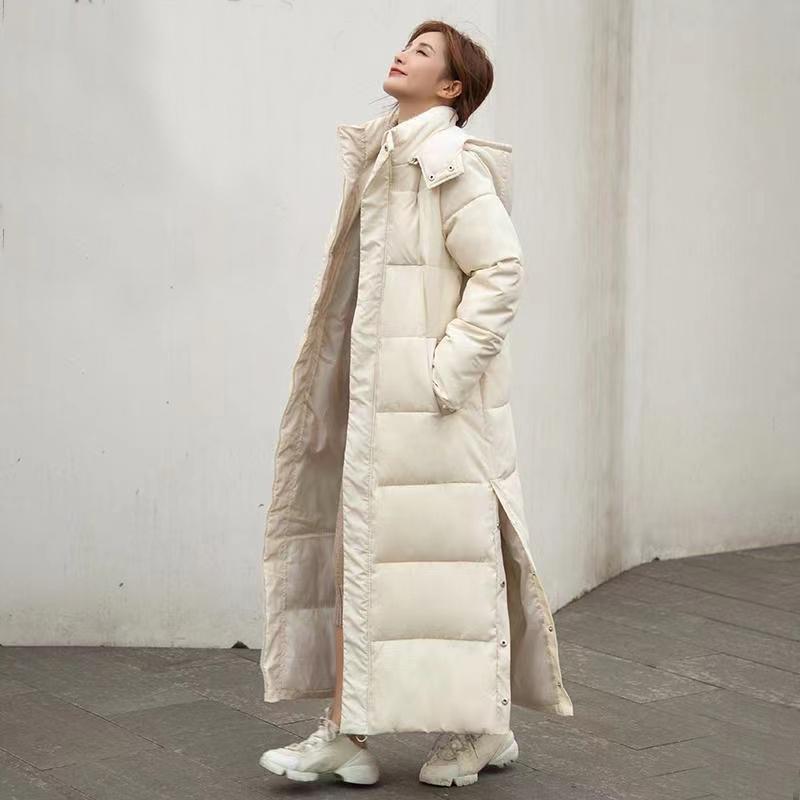 Daunenparka Damen mit Kapuze dick 805 XL weiß von Joom DACH