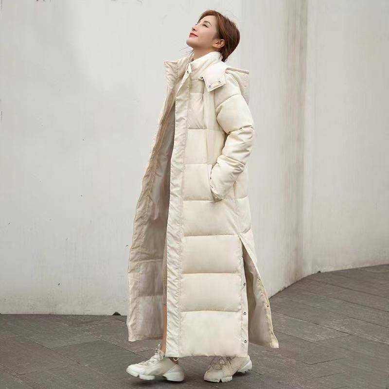 Daunenparka Damen mit Kapuze dick 805 XL weiß von Joom DACH