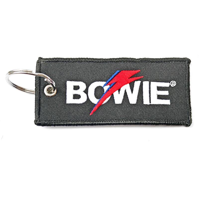 David Bowie Flash Doppelseitiger Patch-Schlüsselanhänger One Size weiß/grau von Joom DACH