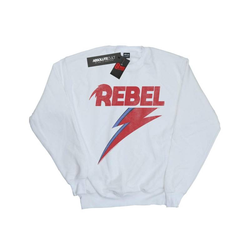 David Bowie Herren Distressed Rebel Sweatshirt 4XL weiß von Joom DACH