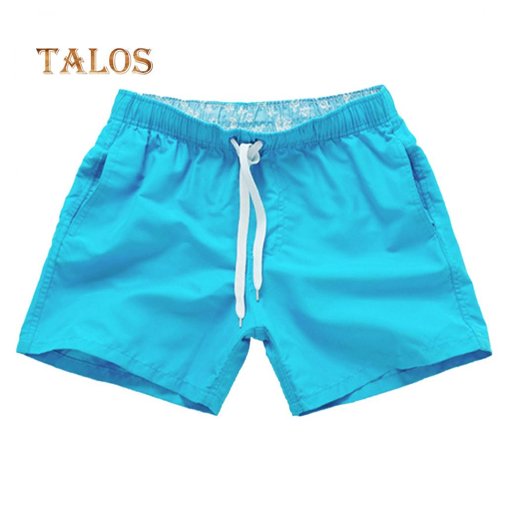 Daydreamer Männliche Kleidung Einfarbig Sommer Strand Shorts Hosen Männer Kordelzug Badehose M himmelblaue von Joom DACH