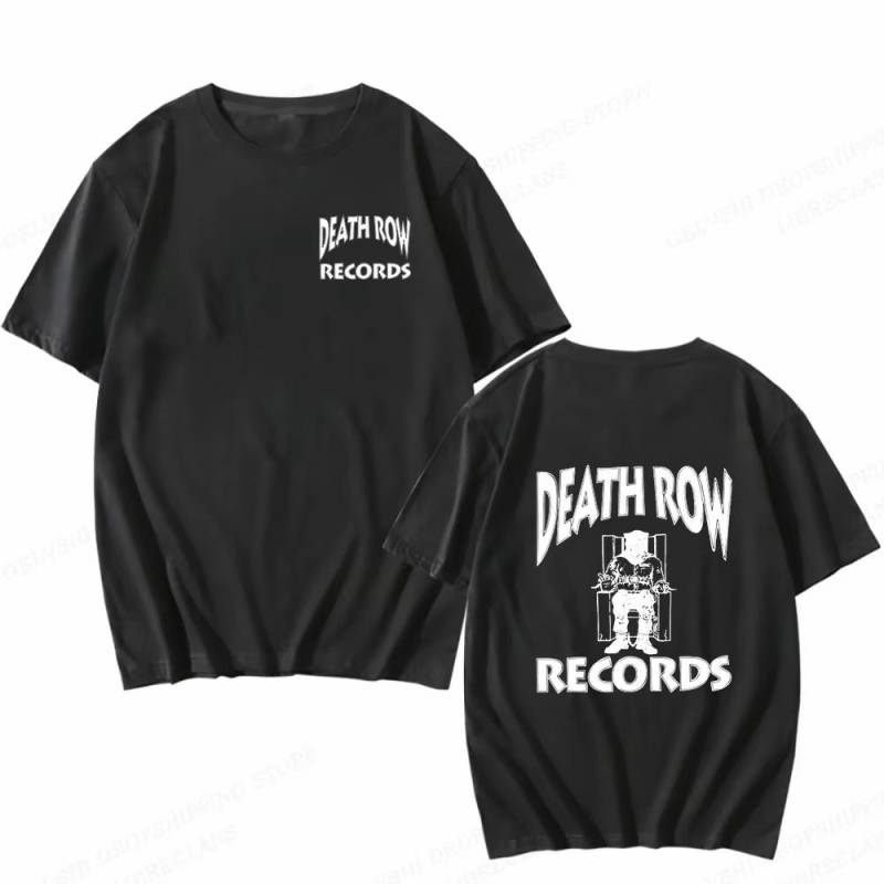 Death Row Records T-Shirt Herrenmode T-Shirts Baumwolle T-Shirts Hip Hop Tops Tees Damen Tees Sommer Camisetas Oversize Casual L von Joom DACH