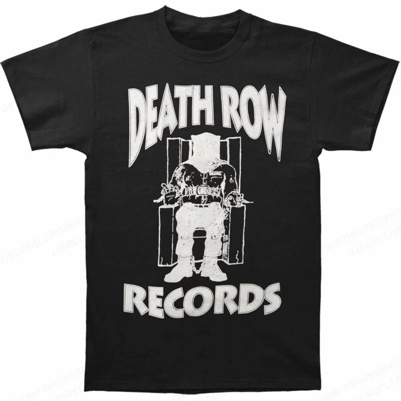 Death Row Records T-Shirt Herrenmode T-Shirts Baumwolle T-Shirts Hip Hop Tops Tees Damen Tees Sommer Camisetas Oversize Casual XL von Joom DACH